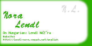 nora lendl business card